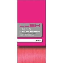 18" Clip In Human Hair 2 Piece Streaks #Pink